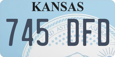 KS license plate 745DFD