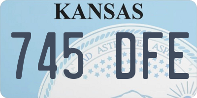 KS license plate 745DFE