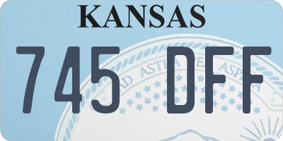 KS license plate 745DFF