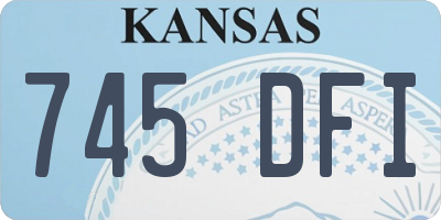 KS license plate 745DFI