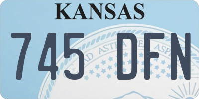 KS license plate 745DFN