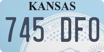 KS license plate 745DFO