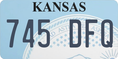 KS license plate 745DFQ