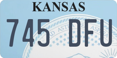 KS license plate 745DFU