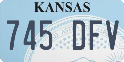 KS license plate 745DFV