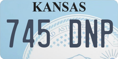 KS license plate 745DNP