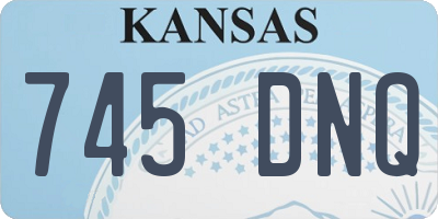 KS license plate 745DNQ
