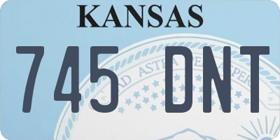 KS license plate 745DNT