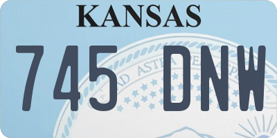 KS license plate 745DNW
