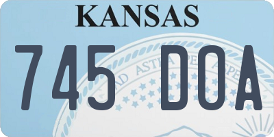 KS license plate 745DOA