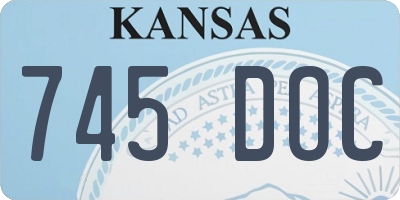 KS license plate 745DOC