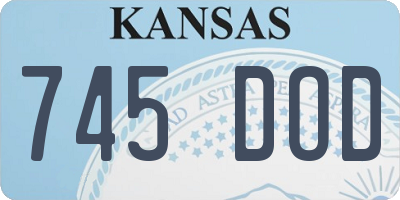 KS license plate 745DOD