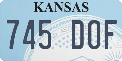 KS license plate 745DOF