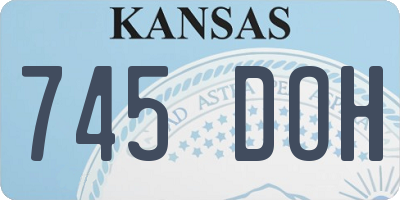 KS license plate 745DOH