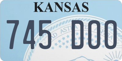 KS license plate 745DOO