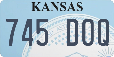 KS license plate 745DOQ