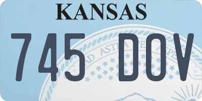 KS license plate 745DOV