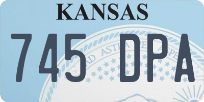 KS license plate 745DPA