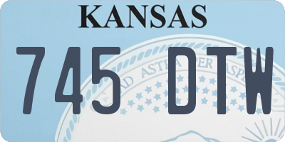 KS license plate 745DTW