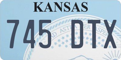KS license plate 745DTX