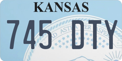 KS license plate 745DTY