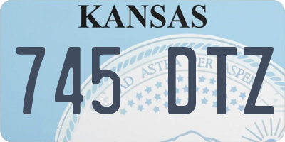 KS license plate 745DTZ