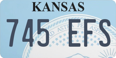KS license plate 745EFS