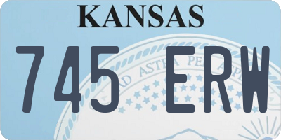 KS license plate 745ERW