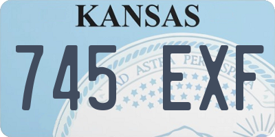KS license plate 745EXF