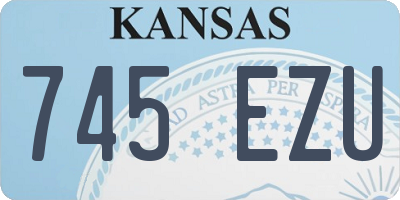 KS license plate 745EZU