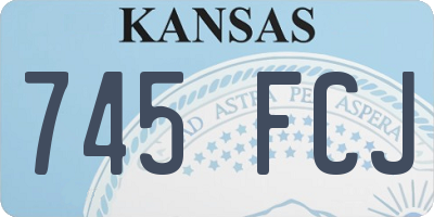 KS license plate 745FCJ