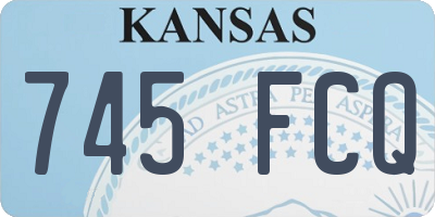 KS license plate 745FCQ
