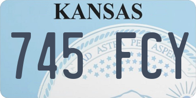 KS license plate 745FCY