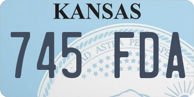 KS license plate 745FDA