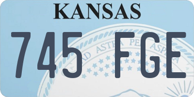 KS license plate 745FGE