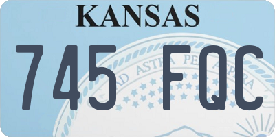 KS license plate 745FQC