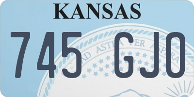 KS license plate 745GJO