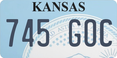 KS license plate 745GOC