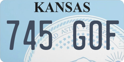 KS license plate 745GOF