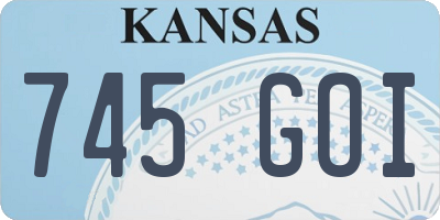KS license plate 745GOI