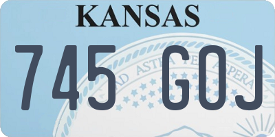 KS license plate 745GOJ