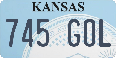 KS license plate 745GOL