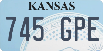 KS license plate 745GPE
