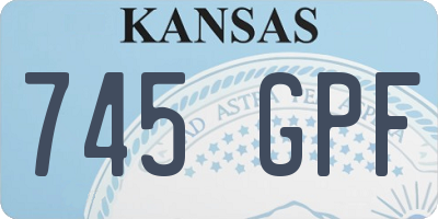KS license plate 745GPF