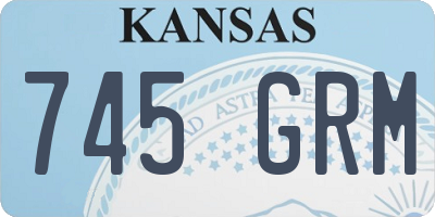 KS license plate 745GRM