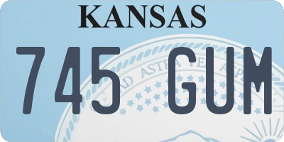 KS license plate 745GUM