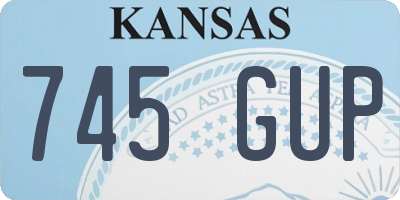 KS license plate 745GUP
