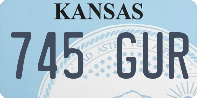 KS license plate 745GUR