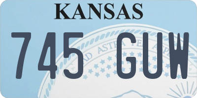 KS license plate 745GUW