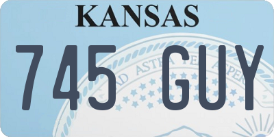 KS license plate 745GUY